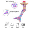 Rose Moon Mermaid Tail Swimsuit Set For Girls