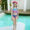 Rainbow Bridge Mermaid Tail Swimsuit Set For Girls