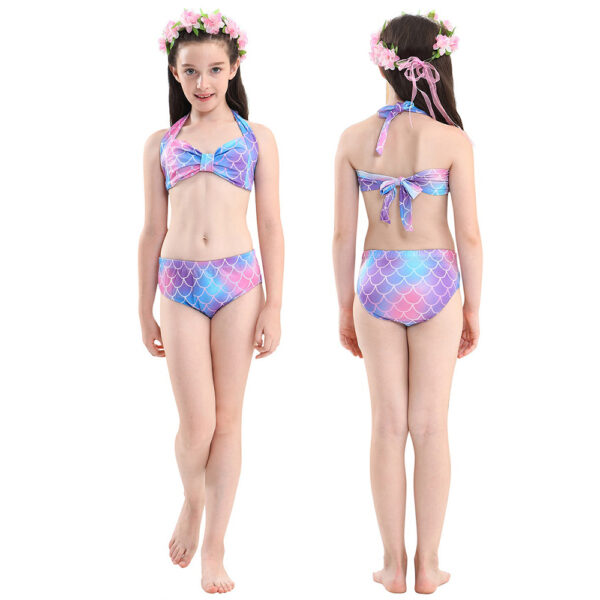 Lavender Twilight Aegean Mermaid Tail Swimsuit Set For Girls