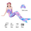 Mauve Dusk Pacific Mermaid Tail Swimsuit Set For Girls